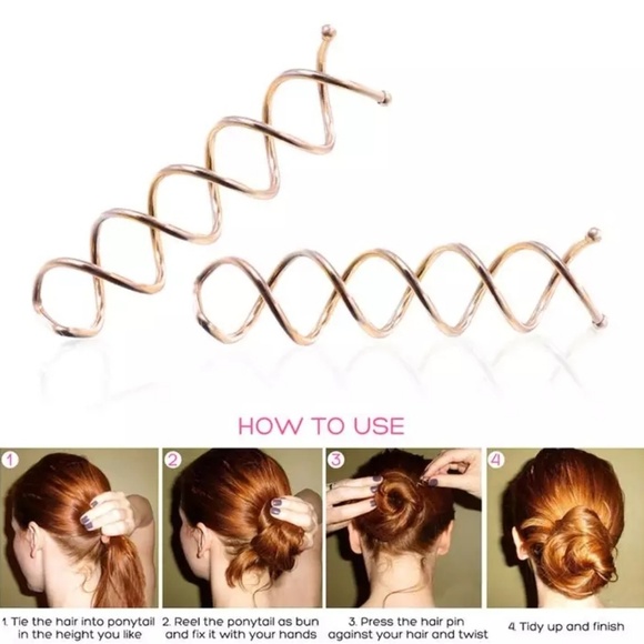 Accessories 1 Pc Large Updo Spiral Hair Pin Gold Poshmark